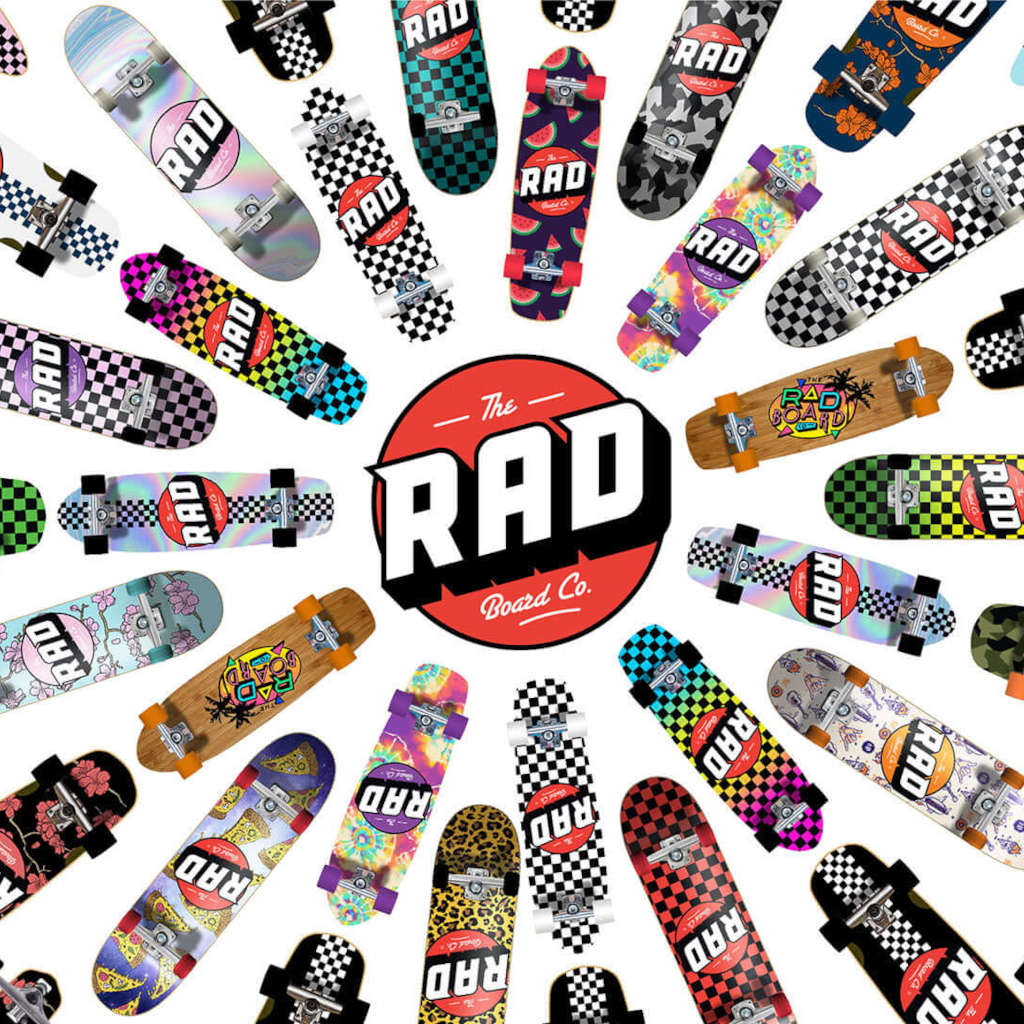 The Rad Board Co.'s Range Of Complete Skateboards, Retro Cruisers and Longboards
