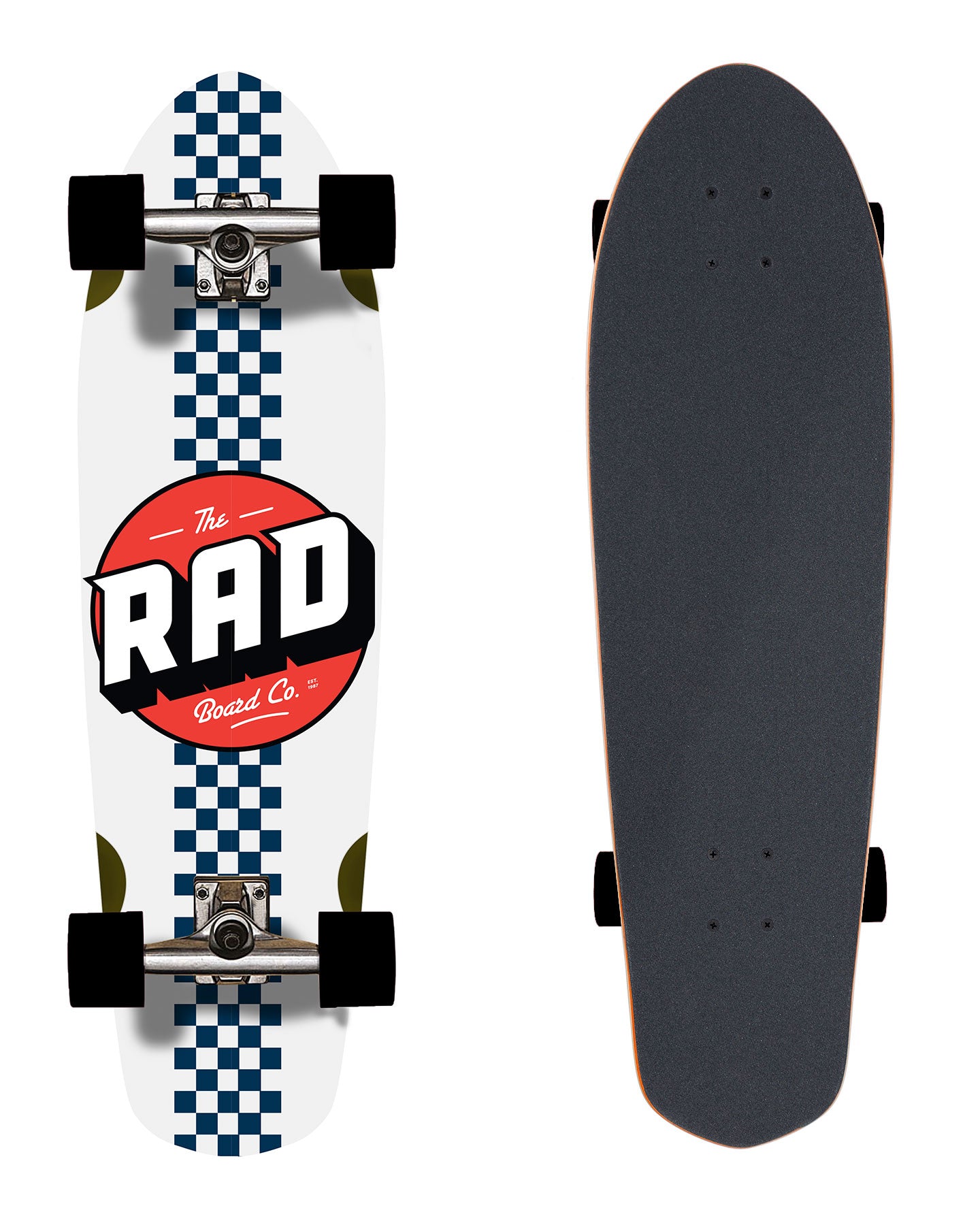 RAD Checker Stripe White Navy Cali Cruiser