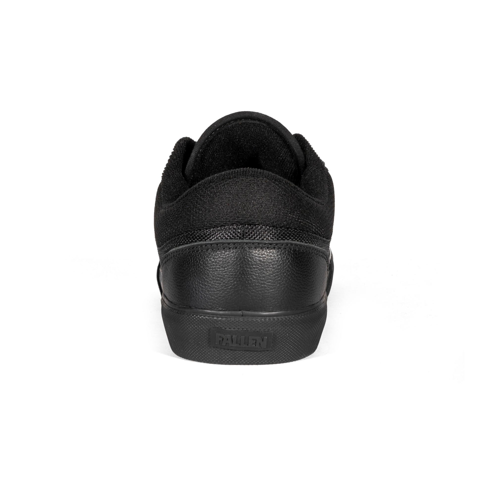 Fallen Footwear Patriot Vulc skate shoes in Black / Black back image
