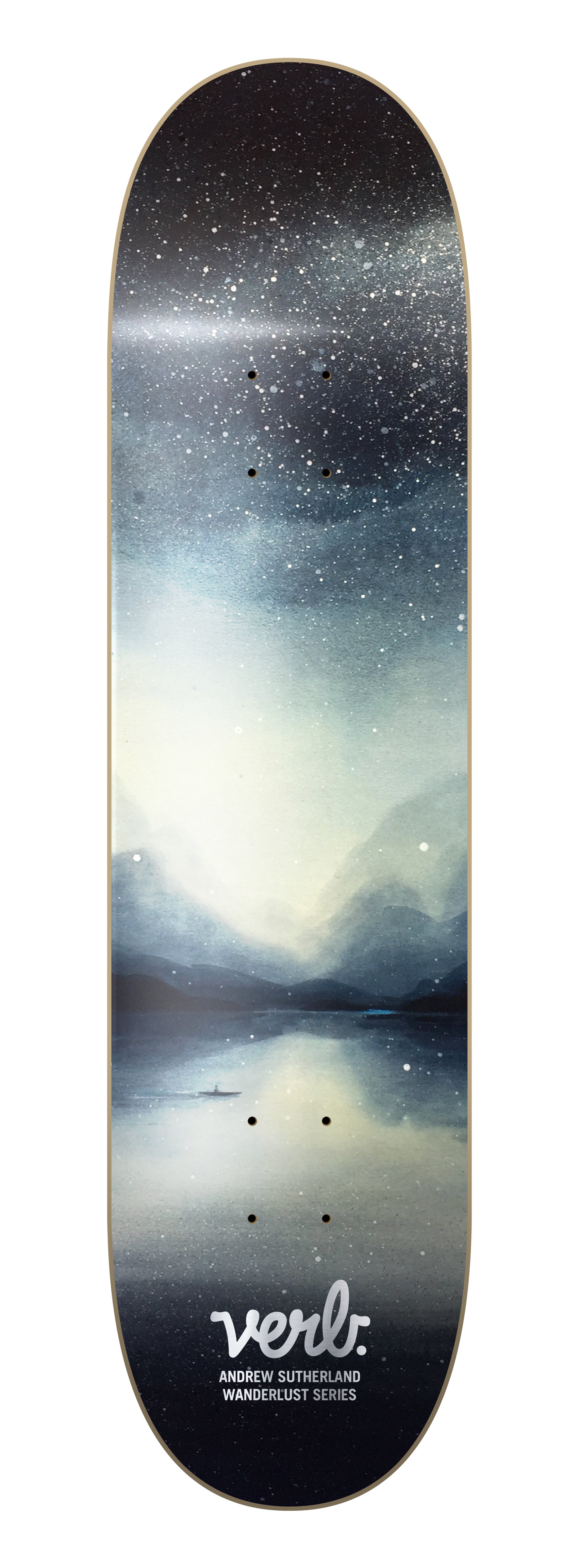 Verb Skateboards Artist Series Deck Andrew Sutherland "Night" in 8.325" bottom graphic