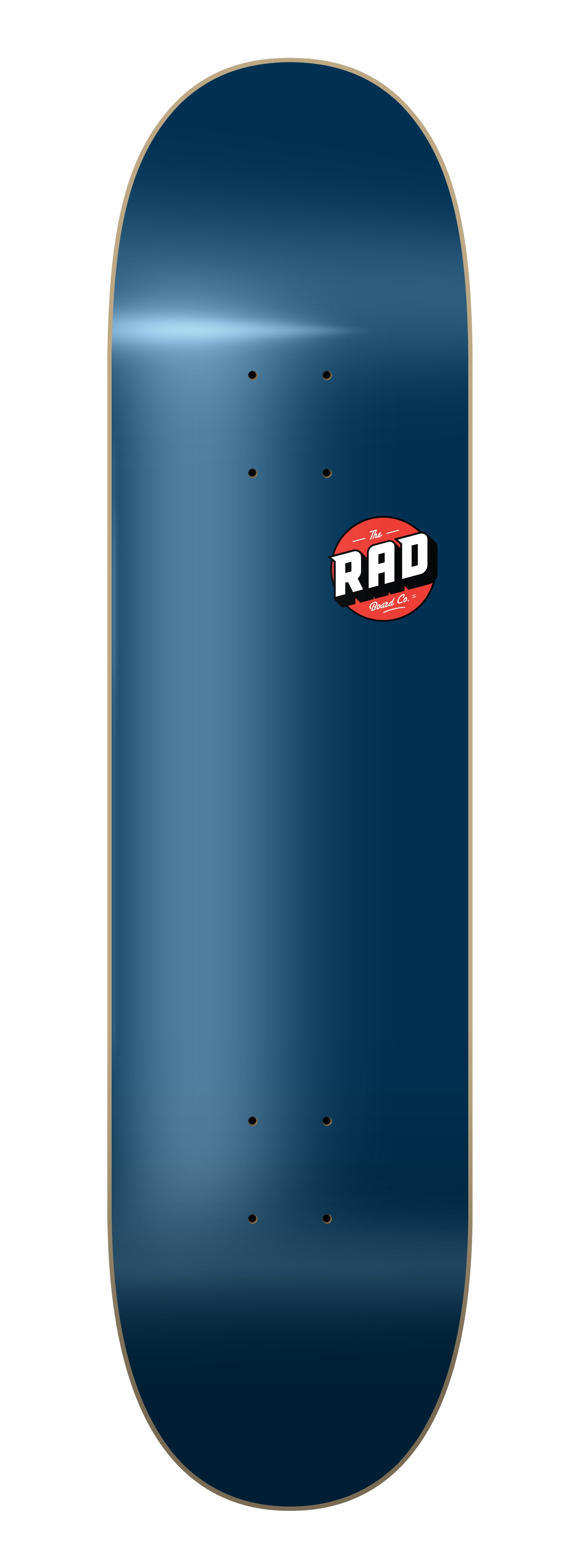 RAD Board Co. Logo Skateboard Deck "Basic Logo Navy" in 7.75" bottom graphic