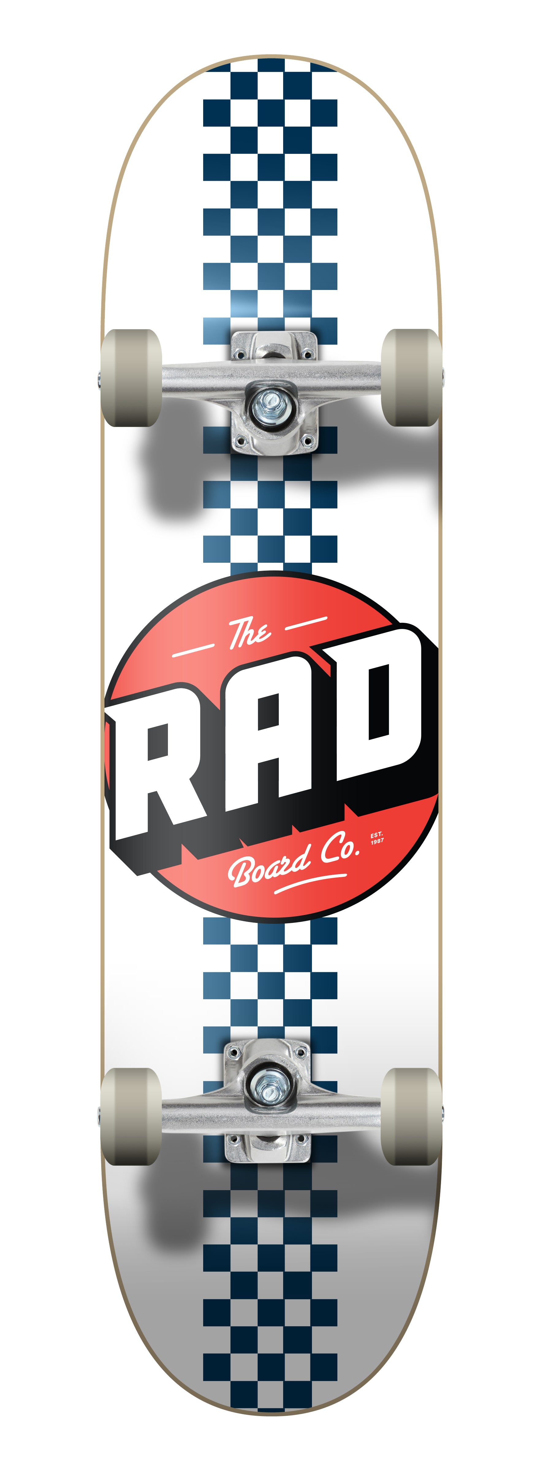 RAD Checker Stripe White Navy Complete