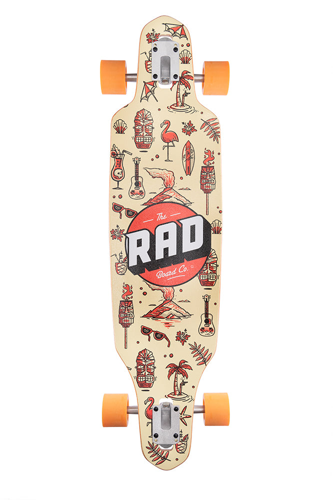 RAD Drop Through Tiki Wallpaper Longboard