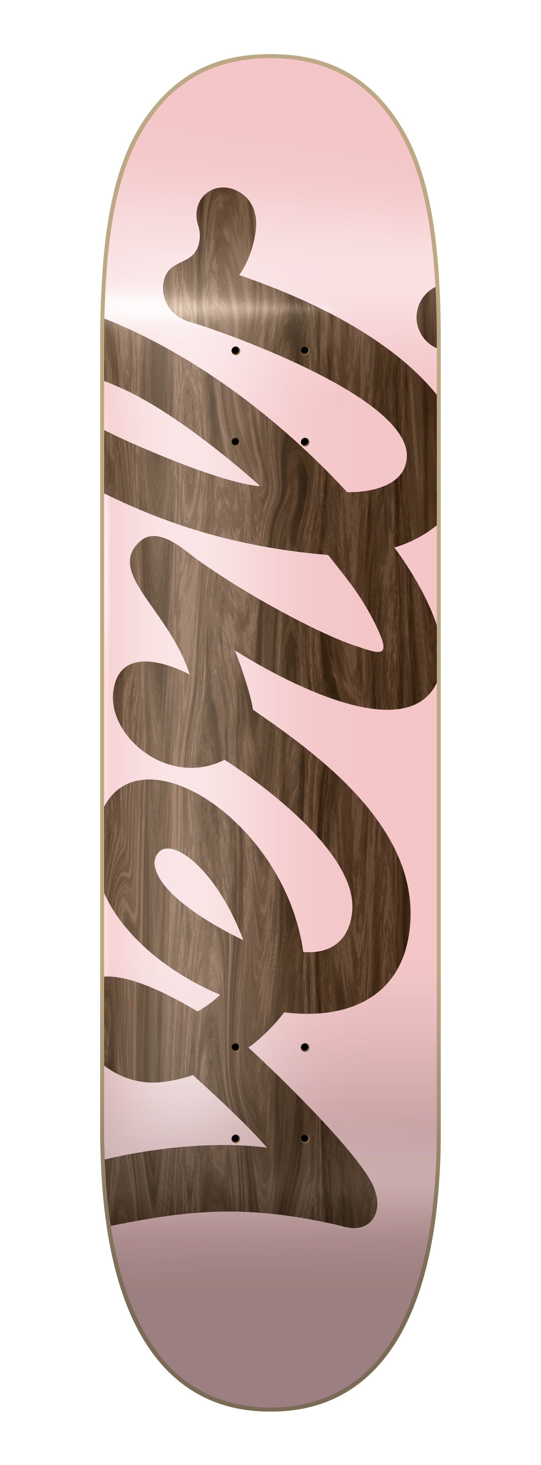 Verb Skateboards Deck "XL Script Pink" in 7.75" bottom graphic