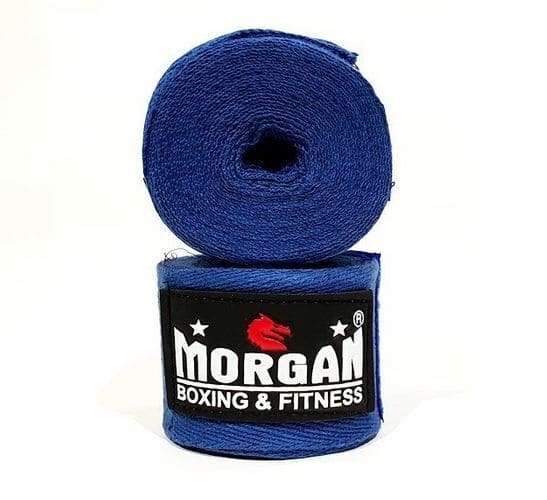 Morgan Cotton Boxing Hand Wraps 180Inch 4M Long Pair - Blue