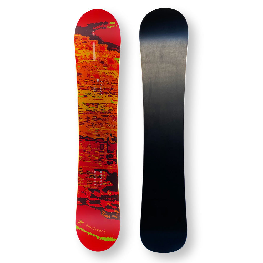 Sandstorm Snowboard 154Cm Red Orange Twin Tip Camber Sidewall - Default Title