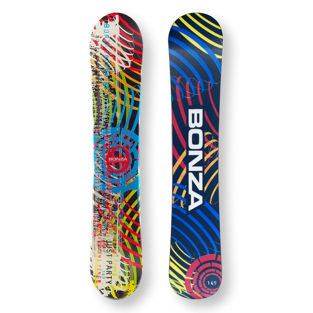 Bonza Snowboard 149Cm Just Party Disco Twin Tip Camber Capped - Default Title