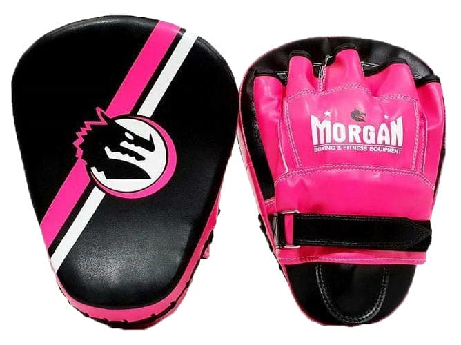Morgan V2 Classic All Purpose Pre Bent Focus Pads Pair - Black/Fluro Pink