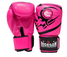 Morgan Elite Boxing Muay Thai Leather Gloves 8 12 16Oz - Fluro Pink - 12OZ