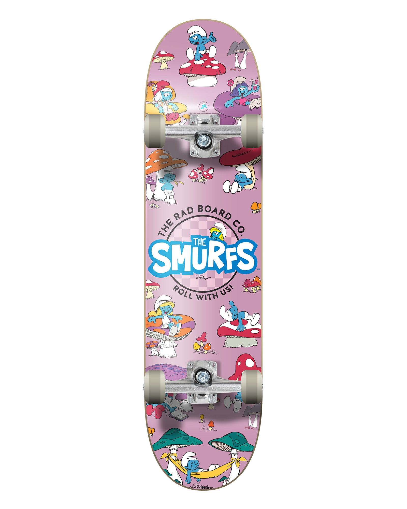 RAD X SMURFS COMPLETE SKATEBOARD PROGRESSIVE - FUNGI | Podium