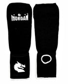 Morgan Elastic Shin Instep Protectors - Black - SMALL