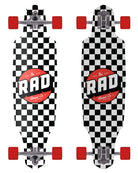 RAD Drop Through Checkers Black White Longboard