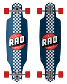 RAD Drop Through Checker Stripe Navy White Longboard