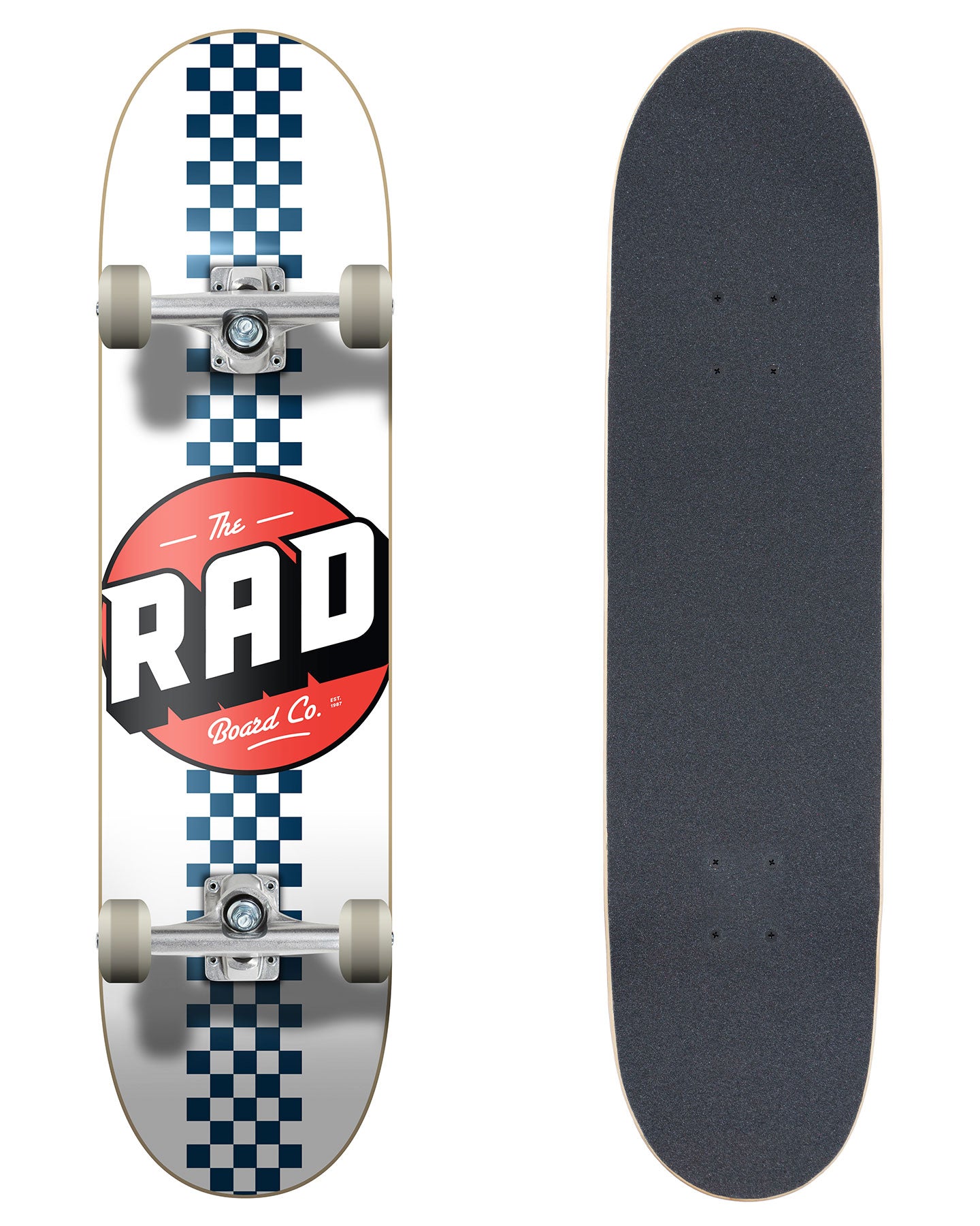 RAD Checker Stripe White Navy Complete