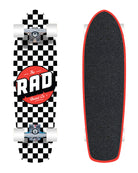 RAD Checkers Black White Retro Roller Cruiser Skateboard