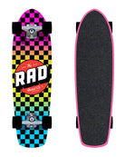 RAD Checkers Neon Fade Retro Roller Cruiser Skateboard