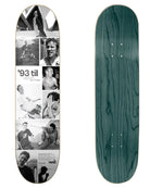 Verb Skateboards X Pete Thompson 93 Til Series "Collage Black & White" deck in 8.25" bottom graphic and deck top view