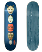 Verb Skateboards Artist Series Deck Adam Hill "Masks" in 8.25" bottom graphic and deck top view