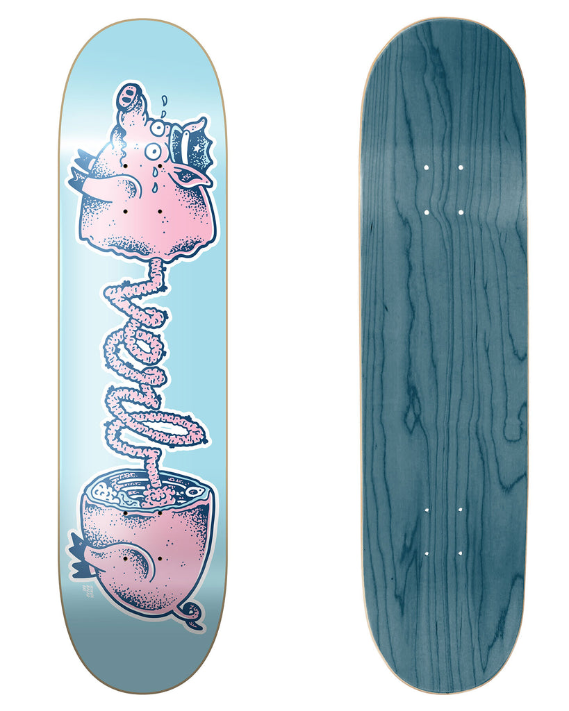 Verb Skateboards Artist Series Deck Ninja Bread Boy "Piggy" in 8.325" bottom graphic and deck top view