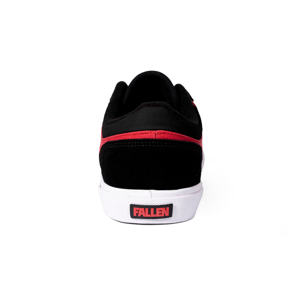 Fallen Footwear Patriot Kids skate shoes in Black / Red back image