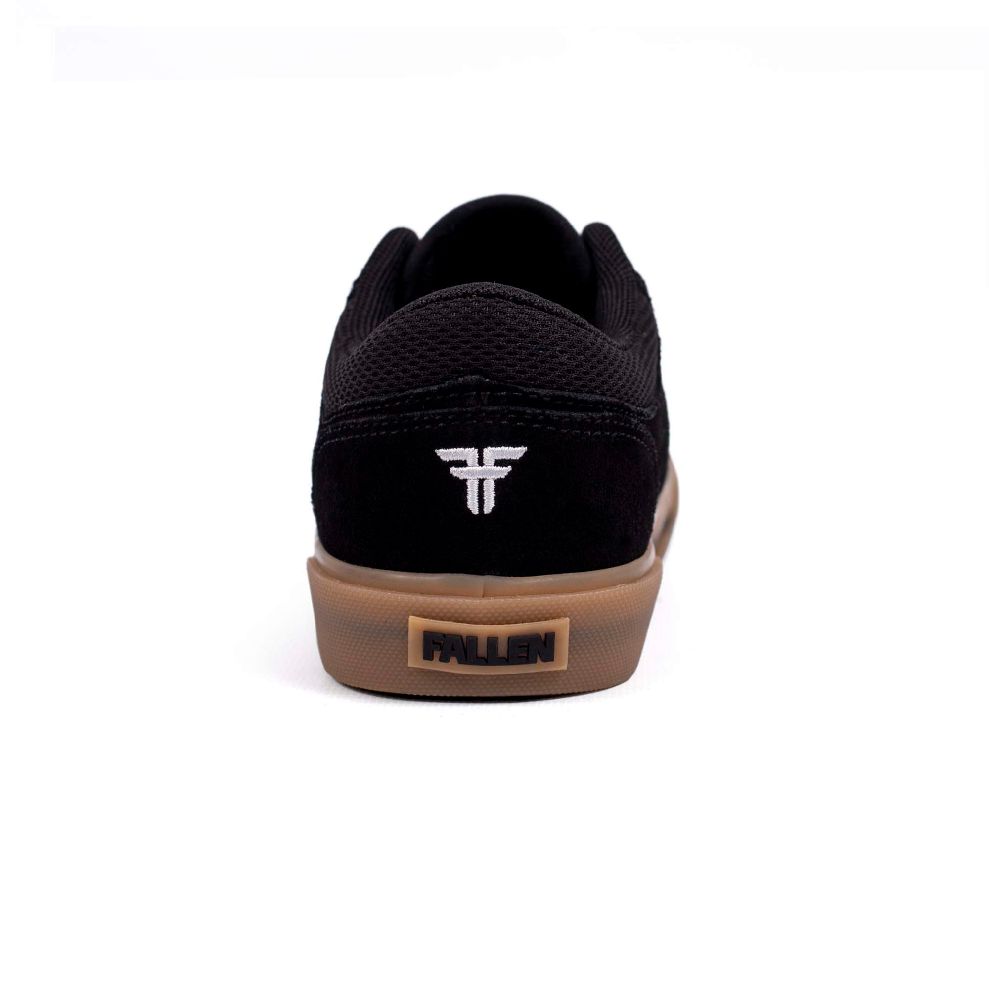 Fallen Footwear Patriot Kids skate shoes in Black / White / Gum back image