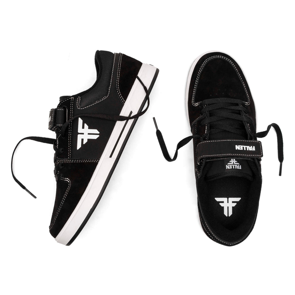 Fallen Footwear Patriot Strap skate shoes in Black / White  hero image