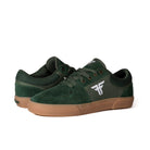 Fallen Footwear Patriot Vulc skate shoes in Forest Green / Gum perspective image