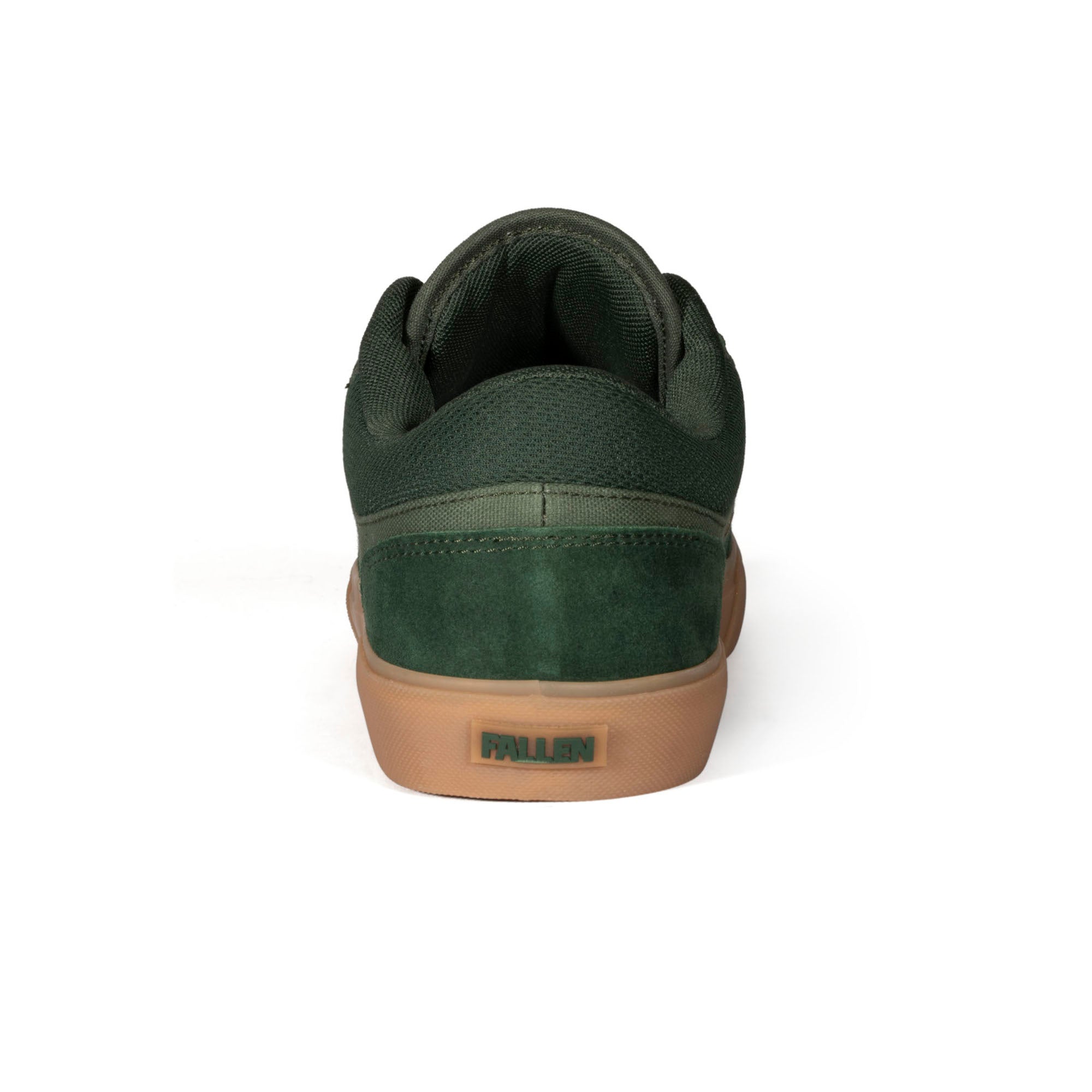 Fallen Footwear Patriot Vulc skate shoes in Forest Green / Gum back image