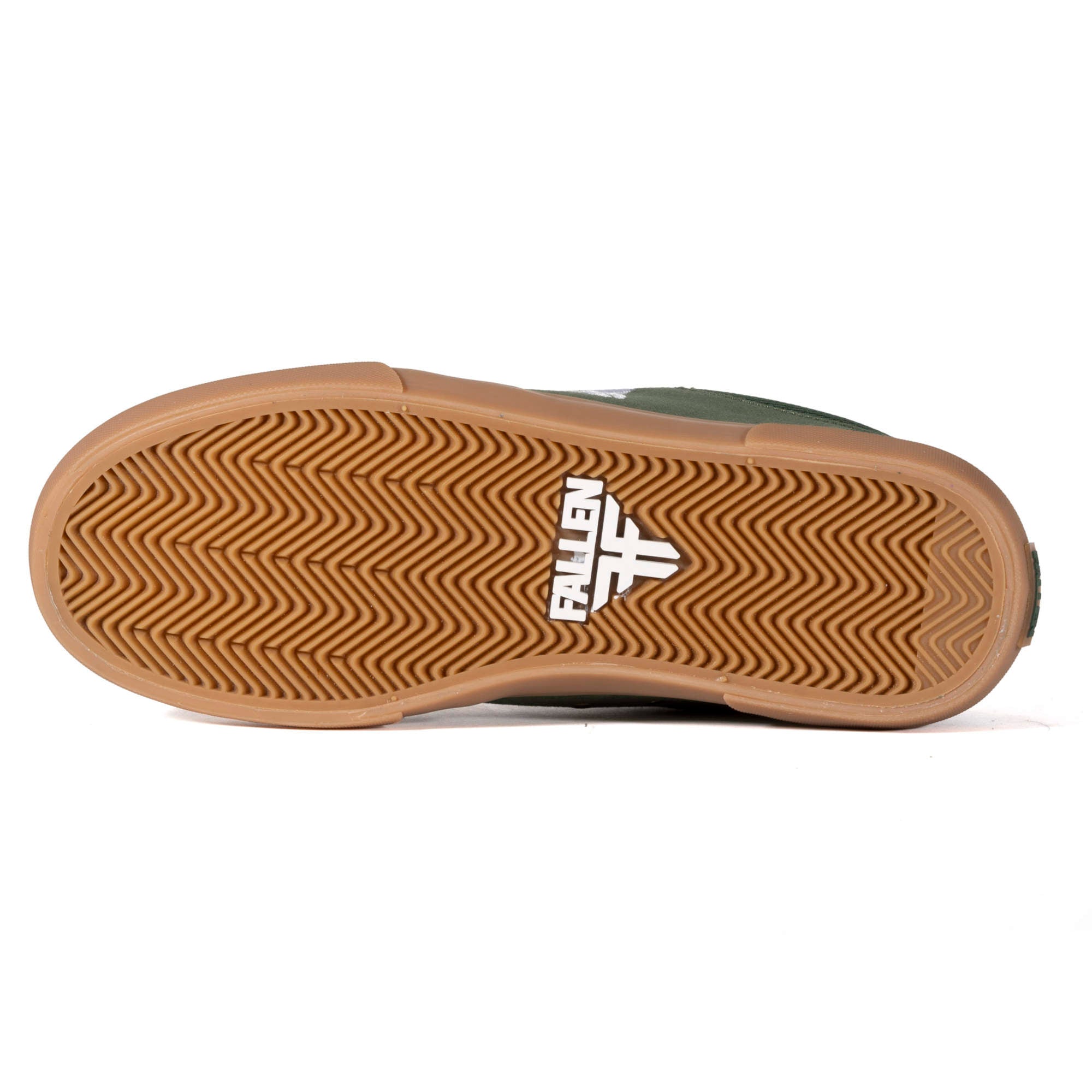 Fallen Footwear Patriot Vulc skate shoes in Forest Green / Gum bottom image