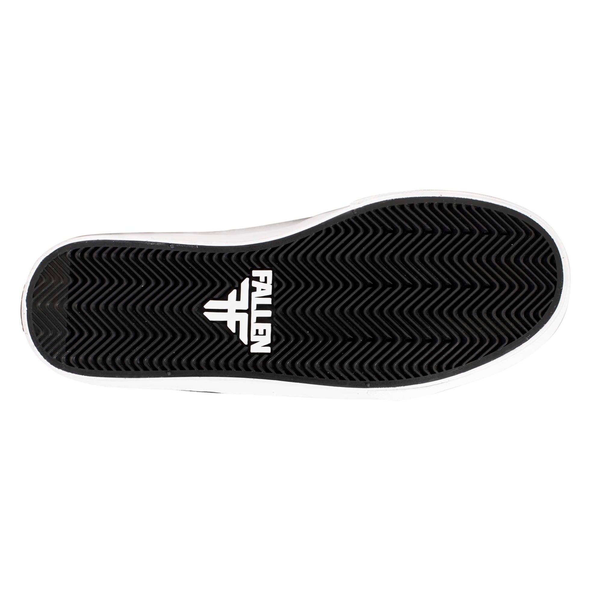 Fallen Footwear Phoenix Kids skate shoes in Black / White bottom image