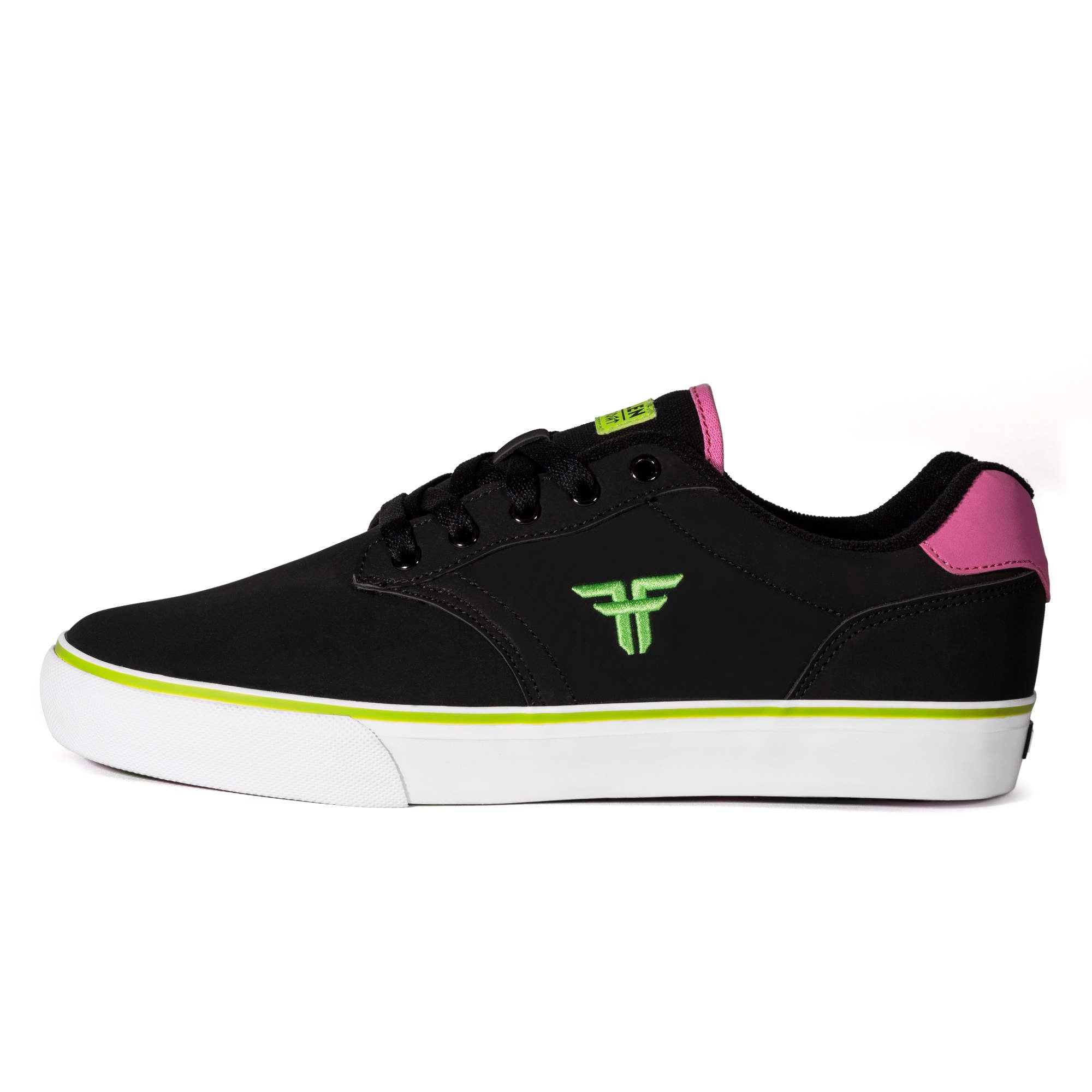 Fallen Footwear The Goat skate shoes in Black / Pink / Lime side image