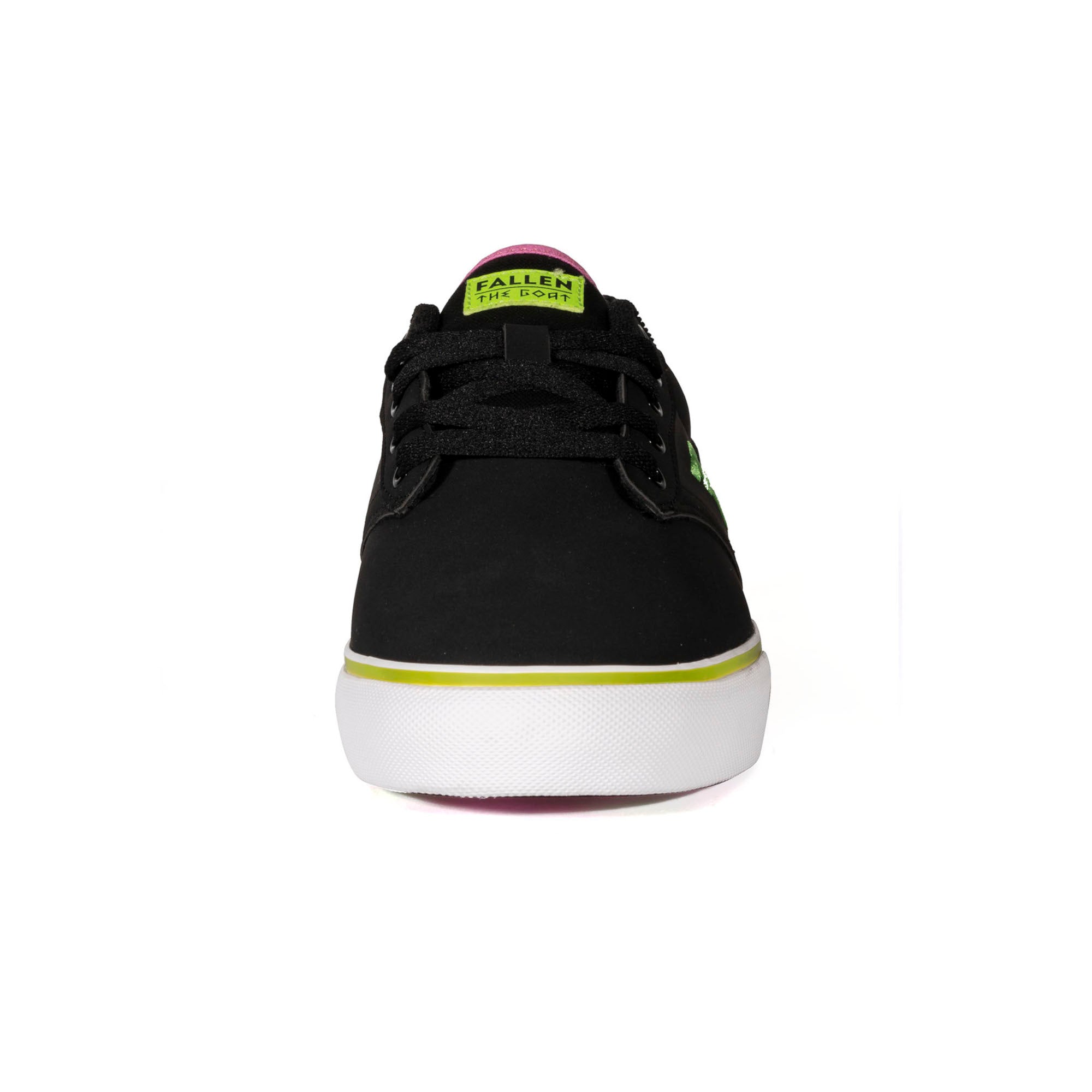 Fallen Footwear The Goat skate shoes in Black / Pink / Lime front image