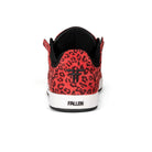 Fallen Footwear Chris Cole Trooper True Fit skate shoes in Black / Red Leopard back image