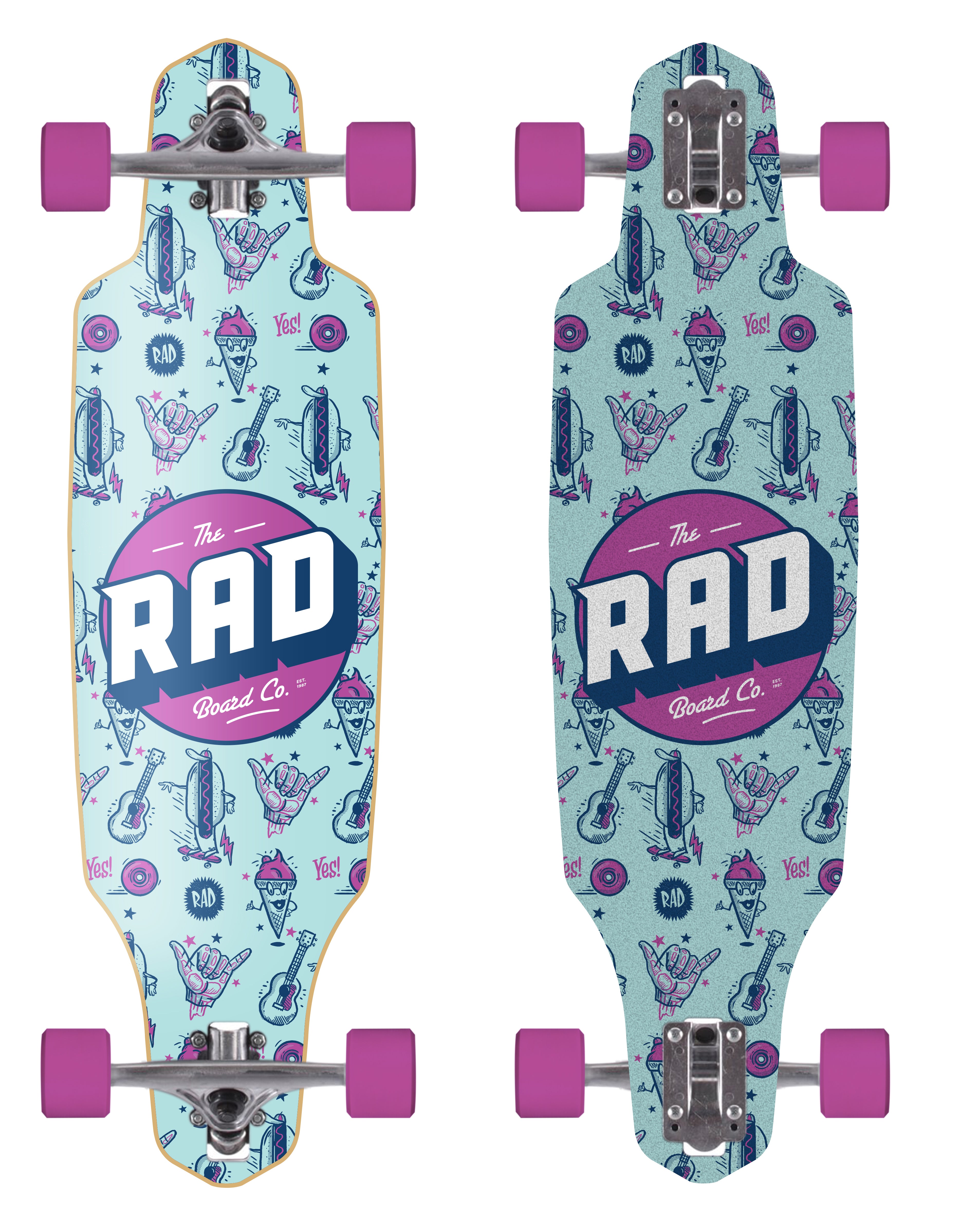 RAD COMPLETE DROP THROUGH LONGBOARD - PURPLE WALLPAPER 9 – Podium ...